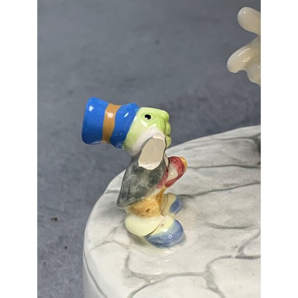 Pinocchio & Jiminy Cricket Musical Figurine Vintage Schmid Porcelain Collectible - Picture 5 of 10